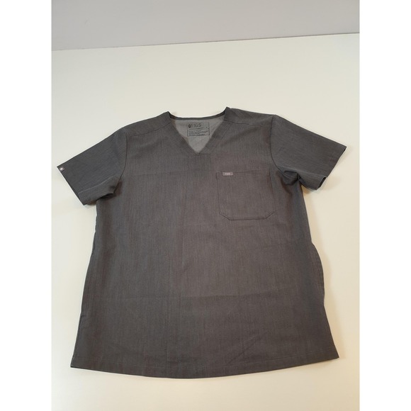 FIGS Men's Chisec Three-Pocket Scrub Top Medium Gray Nurse Technical Collection - Picture 1 of 10